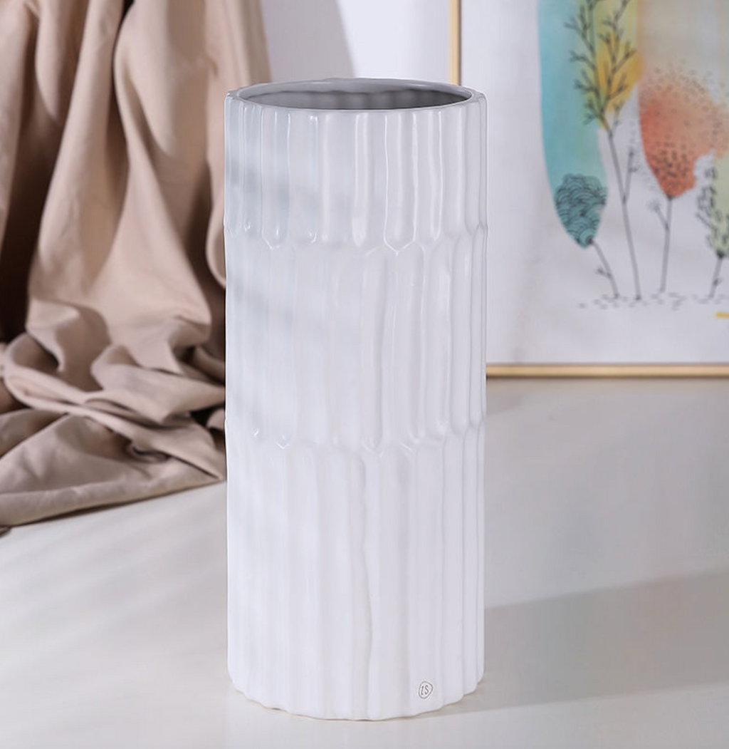 Modern Line Cylinder Decorative Vase Pot