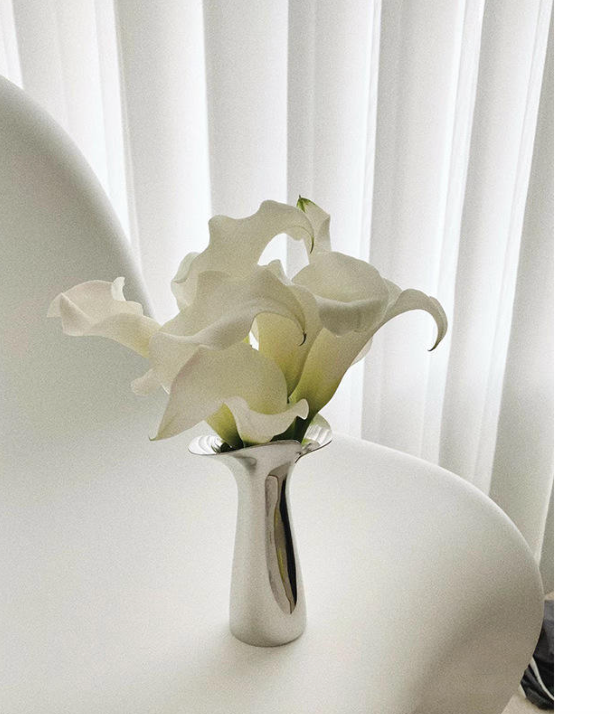 Polished Silver Stainless Steel Vase
