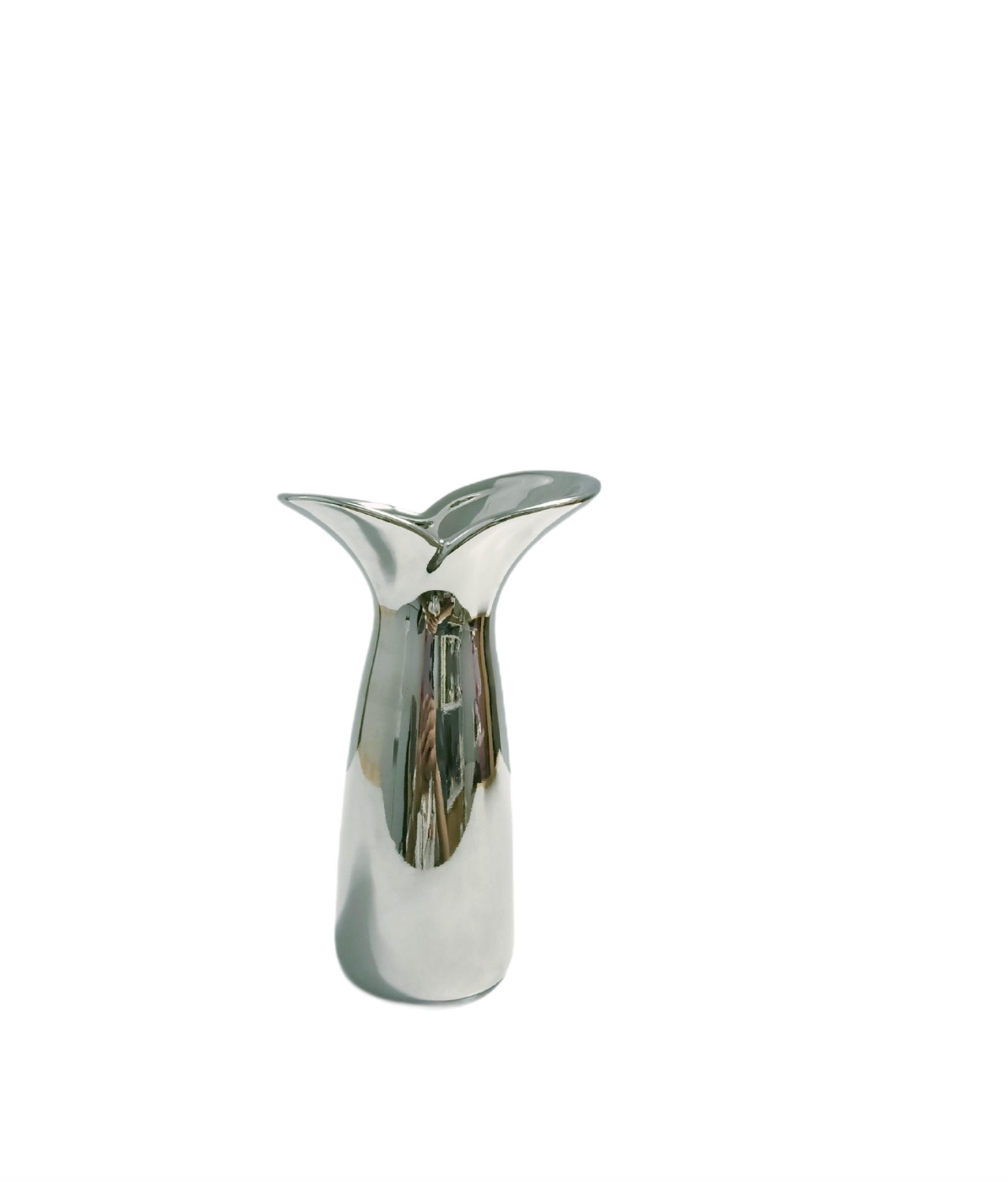 Polished Silver Stainless Steel Vase