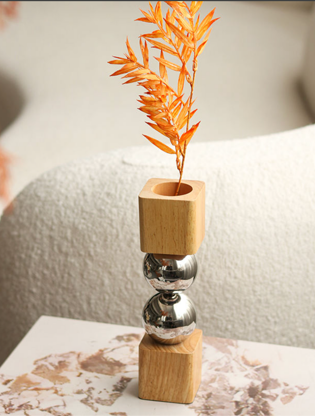 Geometric Flower Arrangement Vase
