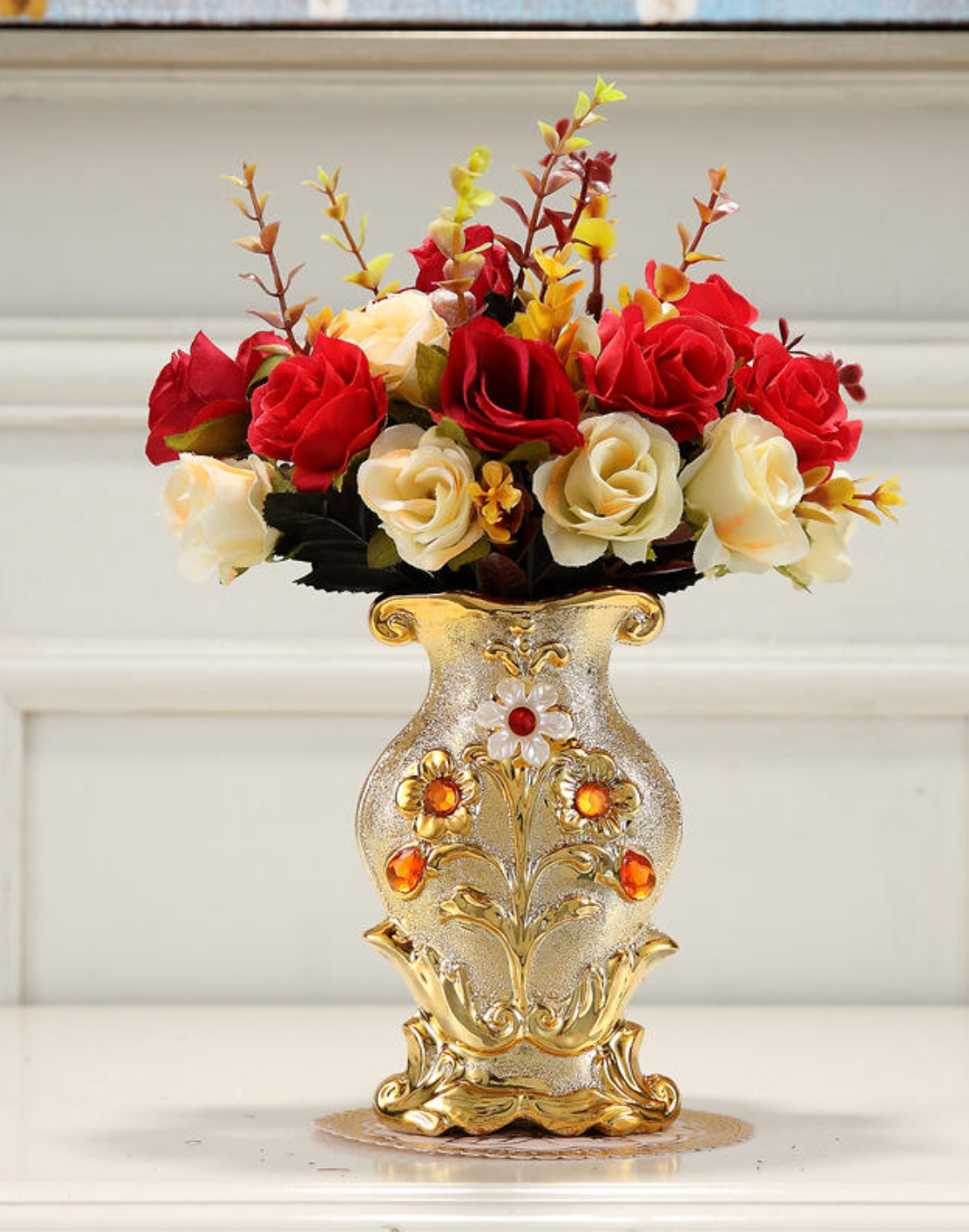 Nordic Style Golden Ceramic Vase