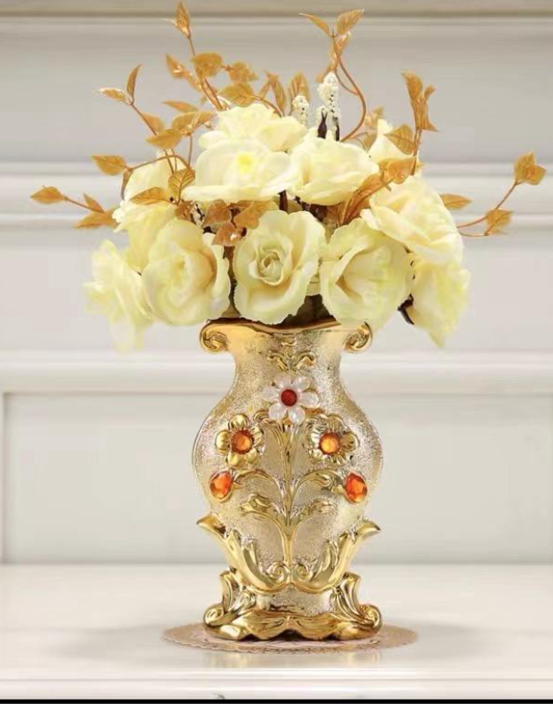Nordic Style Golden Ceramic Vase