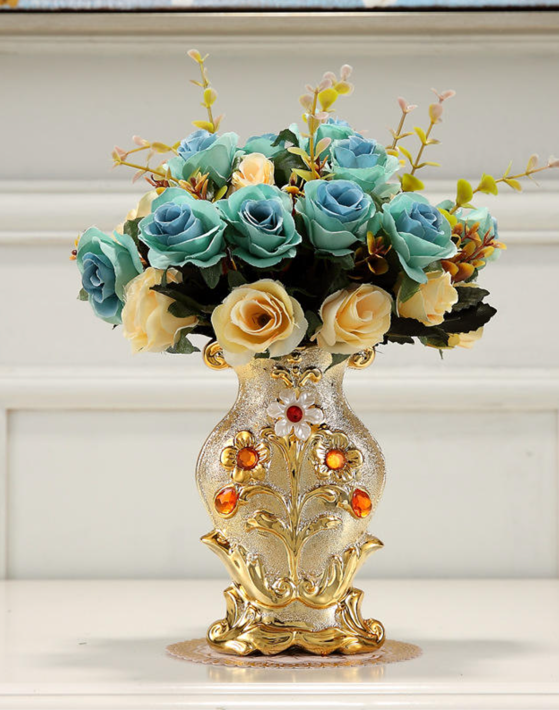 Nordic Style Golden Ceramic Vase
