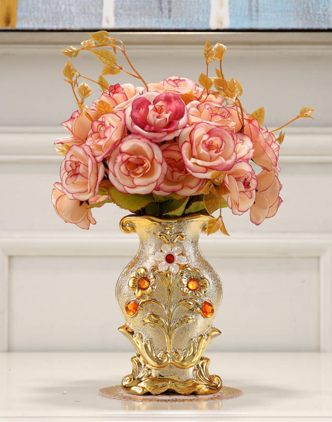 Nordic Style Golden Ceramic Vase