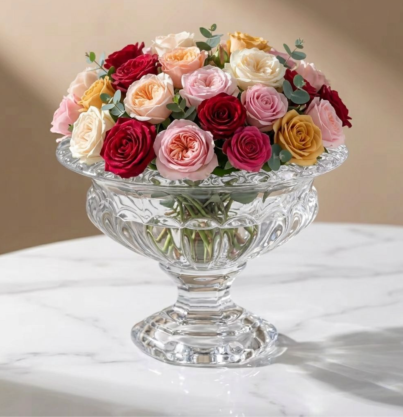 European-Style Transparent Glass Vase