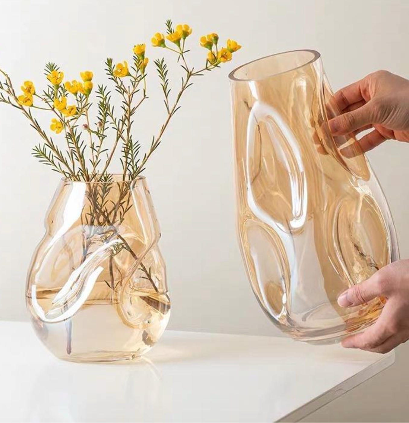 European-Style Simple Glass Vase