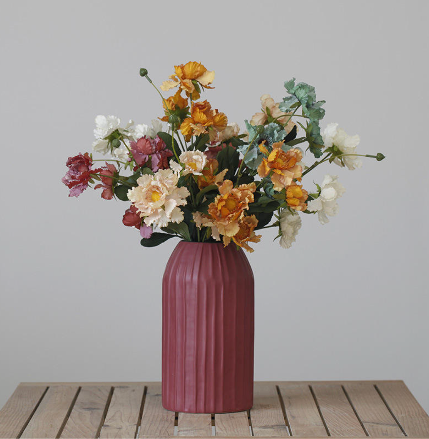 Nordic Style Artificial Wheel Chrysanthemum Silk Flower
